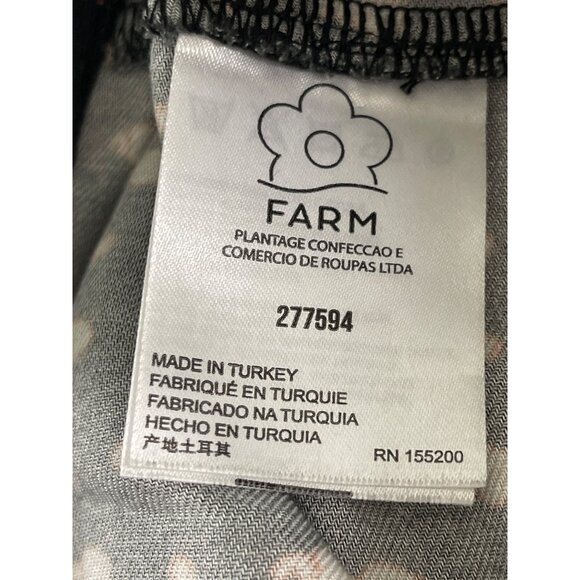 Farm Rio x Anthropologie Tucker Paperbag Pants Tropical Fruit Black Size XS $178 - Picture 11 of 14